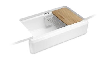 Kohler Riverby® 35-3/4'' Undermount Single-bowl Farmhouse Workstation Kitchen Sink