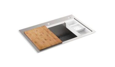 Kohler Task™ 33'' Top-/undermount Single-bowl Workstation Kitchen Sink