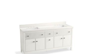 Kohler Malin™ By Studio Mcgee 72'' Bathroom Vanity Cabinet With Sinks And Quartz Top