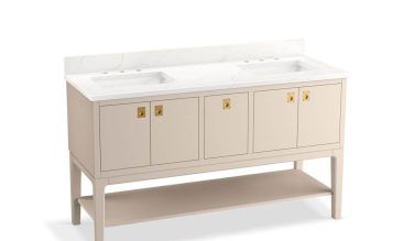 Kohler Seagrove® By Studio Mcgee 60'' Bathroom Vanity Cabinet With Sinks And Quartz Top