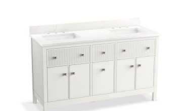 Kohler Malin™ By Studio Mcgee 60'' Bathroom Vanity Cabinet With Sinks And Quartz Top