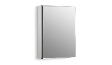 Kohler 20'' W X 26'' H Aluminum Single-door Medicine Cabinet With Mirrored Door