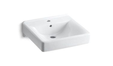 Kohler Soho® 20'' X 18'' Wall-mount/concealed Arm Carrier Bathroom Sink With Single Faucet Hole