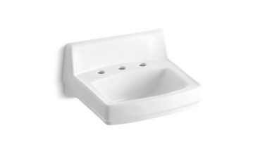 Kohler Greenwich™ 20-3/4'' X 18-1/4'' Wall-mount/concealed Arm Carrier Bathroom Sink With Widespread Faucet Holes