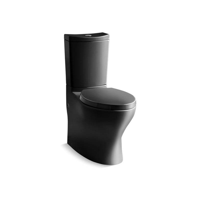 Kohler K63557 Black K63557 Persuade Curv Two-piece Elongated Toilet With Skirted Trapway, Dual-flush - Black