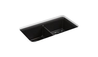 Kohler Cairn® 33-1/2'' Undermount Double-bowl Kitchen Sink
