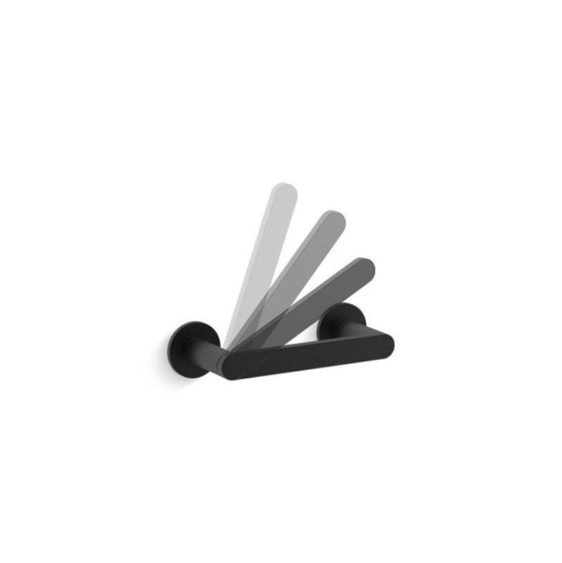 Kohler K73147BL Matte Black K73147BL Composed Pivoting Toilet Paper Holder - Matte Black