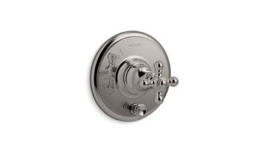 Kohler Artifacts® Rite-temp® Valve Trim With Push-button Diverter And Cross Handle