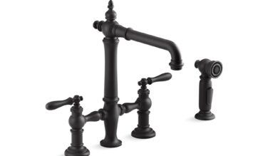 Kohler Artifacts® Three-hole Bridge Kitchen Sink Faucet With Side Sprayer
