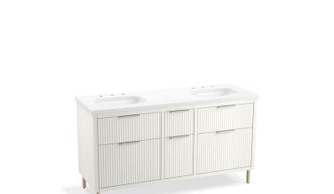 Kohler Spacity® 60'' Wall-hung Bathroom Vanity Cabinet With Sinks And Quartz Top