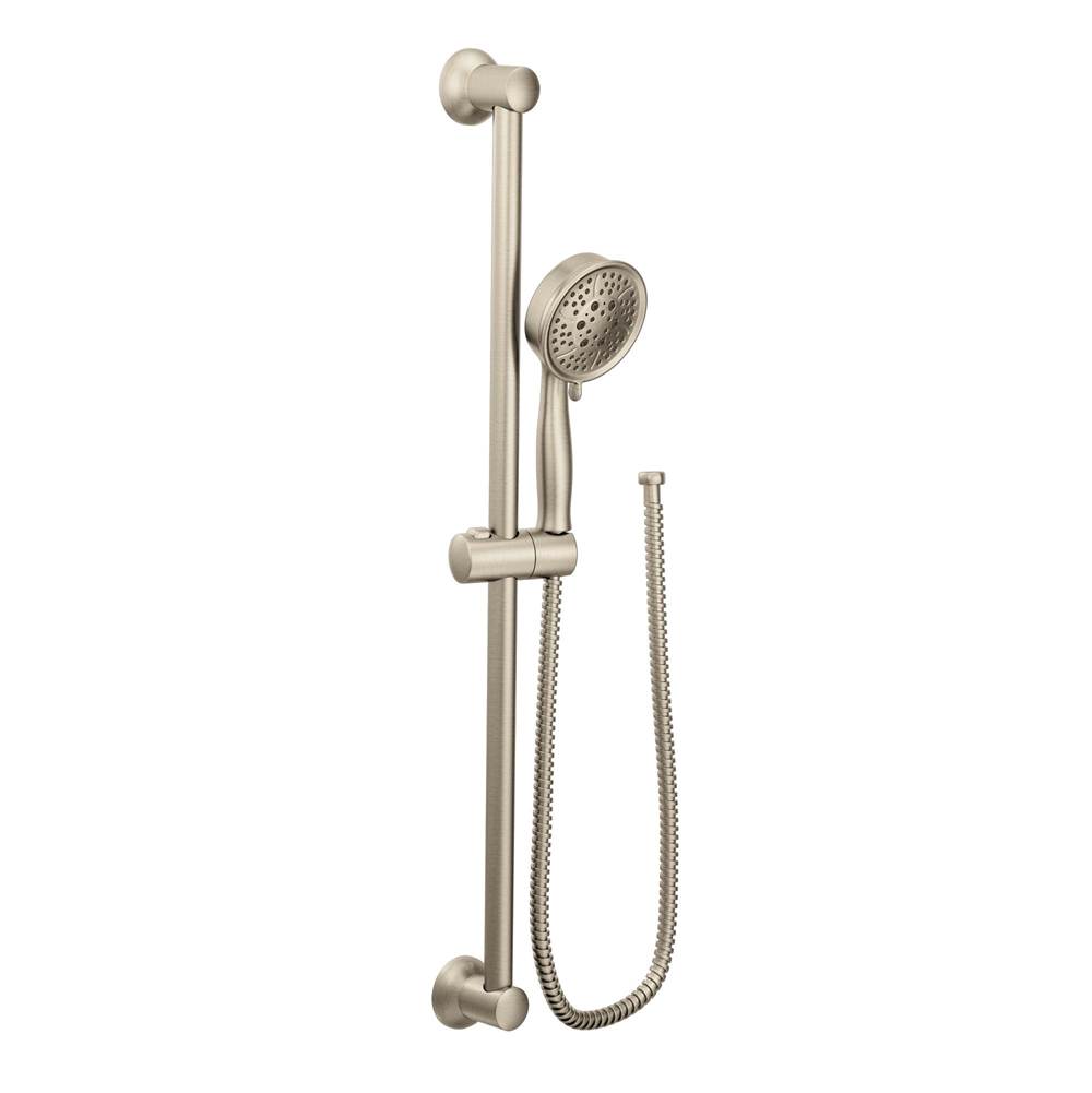 Moen 3667EPBN Brushed Nickel 3667EPBN Eco-performance Handheld Showerhead With 69-inch-long Hose Featuring 30-inch Slide Bar, - Brushed Nickel