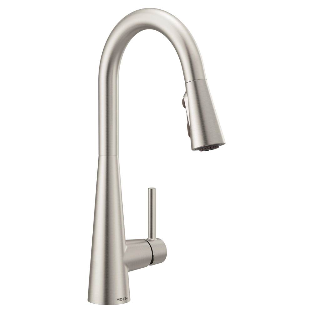 Moen 7864SRS Spot Resist Stainless 7864SRS Sleek One-handle High Arc Pulldown Kitchen Faucet Featuring Power Boost, - Spot Resist Stainless
