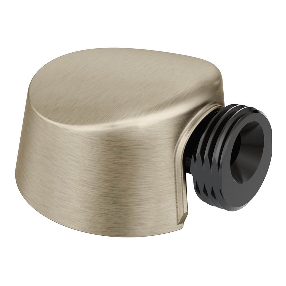 Moen A725BN Brushed Nickel A725BN Round Drop Ell Handheld Shower Hose Wall Connector 1/2-inch Ips - Brushed Nickel