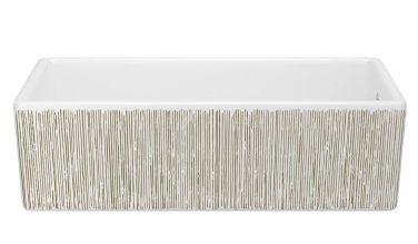 Rohl Shaker™ 36'' Single Bowl Farmhouse Apron Front Fireclay Kitchen Sink With Lines Design