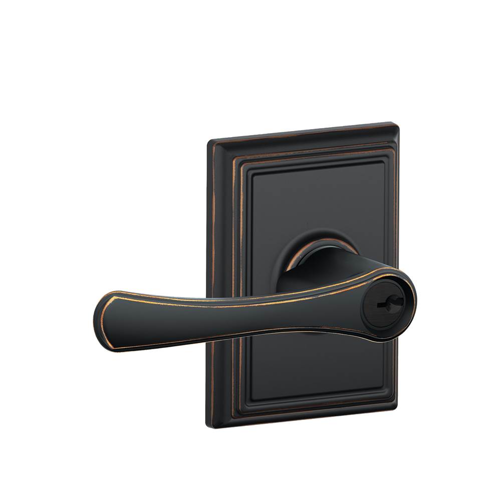 Schlage F51AVLA716ADD Aged Bronze F51AVLA716ADD Avila Lever With Addison Trim Keyed Entry Lock I - Aged Bronze