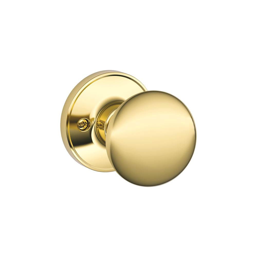 Schlage J170STR605 Bright Brass J170STR605 Stratus Knob No - turning Lock I - Bright Brass