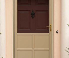 Dark Allure entry door with Allure storm door.