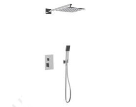 Artos Trova Trim Kit 2-outlet Square Thermostatic W/ Built In Diverter Rain & Hand Held