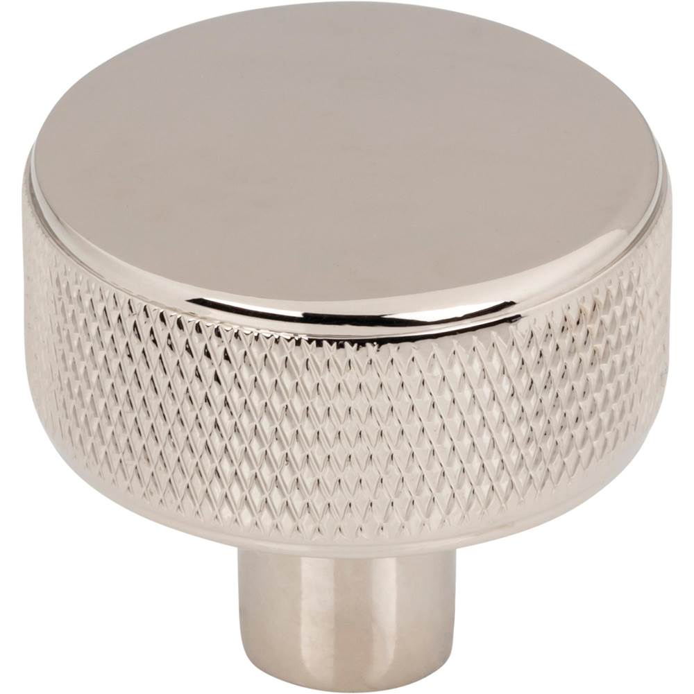 Top Knobs TK3230PN Polished Nickel TK3230PN Burnham 1 1/4'' Length Round Kno - Polished Nickel