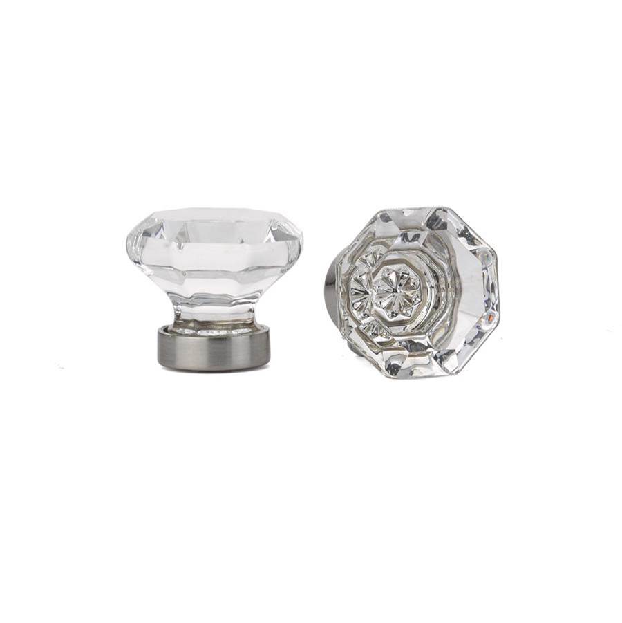 Emtek 86011US15 Satin Nickel 86011US15 Old Town Glass Cabinet Knob, - 1-1/4'', Us1 - Satin Nickel