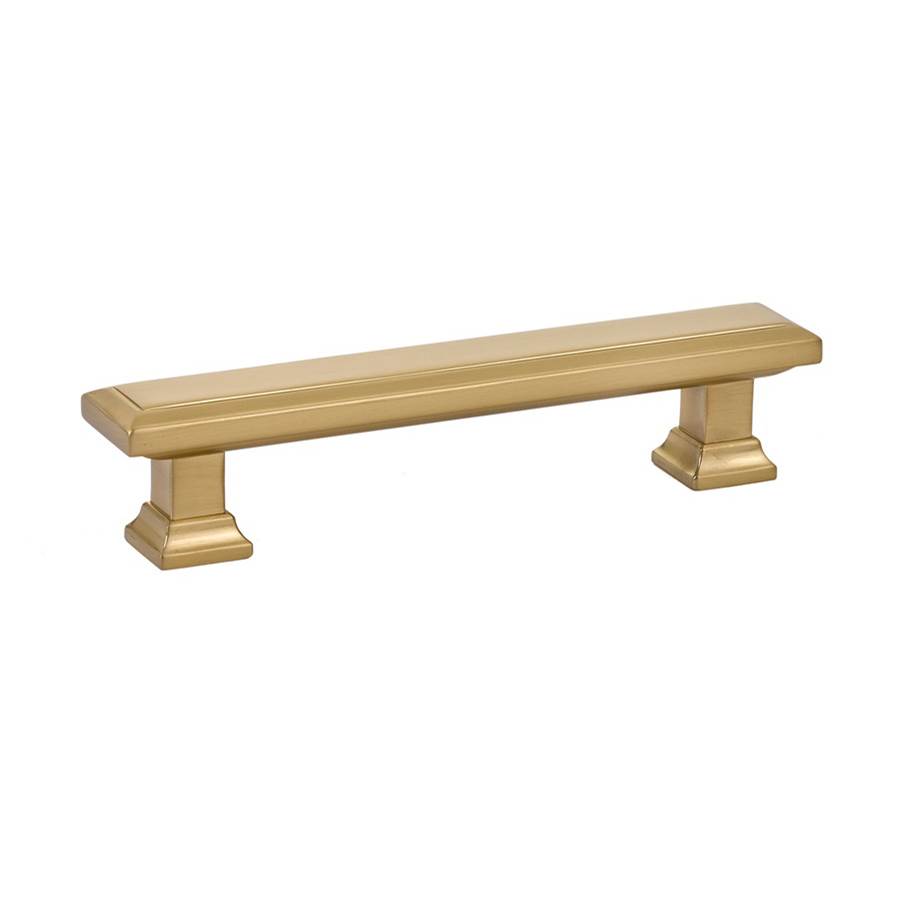Emtek 86492US4 Satin Brass 86492US4 Geometric Rectangular Pull, 5'', Us - Satin Brass