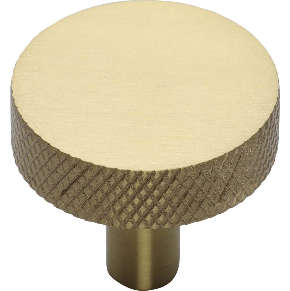 Ashley Norton MT3884032MSB Satin Brass MT3884032MSB Knurled Disc Cabinet Kno - Satin Brass