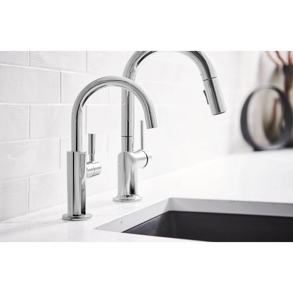 Brizo 63075LFPCLHP Chrome 63075LFPCLHP Odin Pull-down Faucet With Arc Spout - Less Handle - Chrome