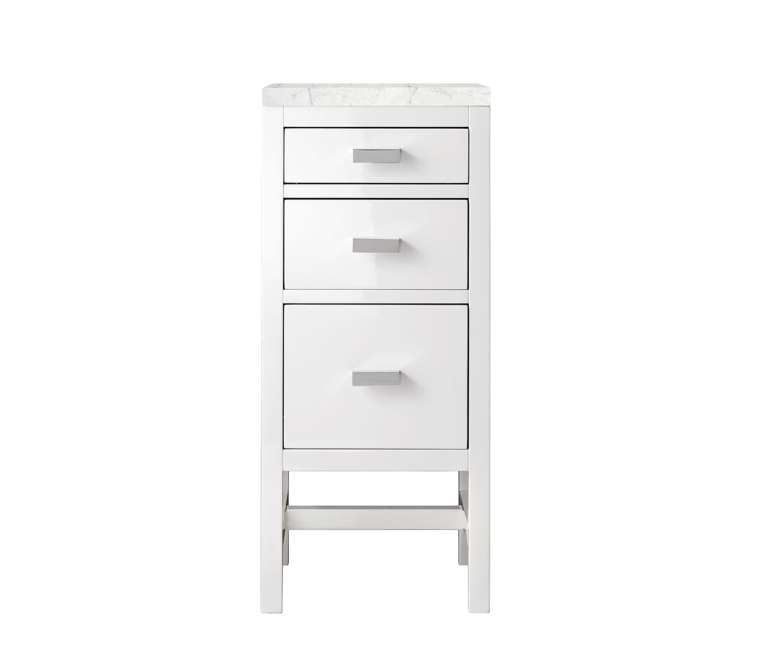 James Martin Vanities E444BC15GW3EJP Finish Unknown 13 E444BC15GW3EJP Addison 15 Base Cabinet, Glossy White W/ 3 Cm Eternal Jasmine Pearl Silestone Top