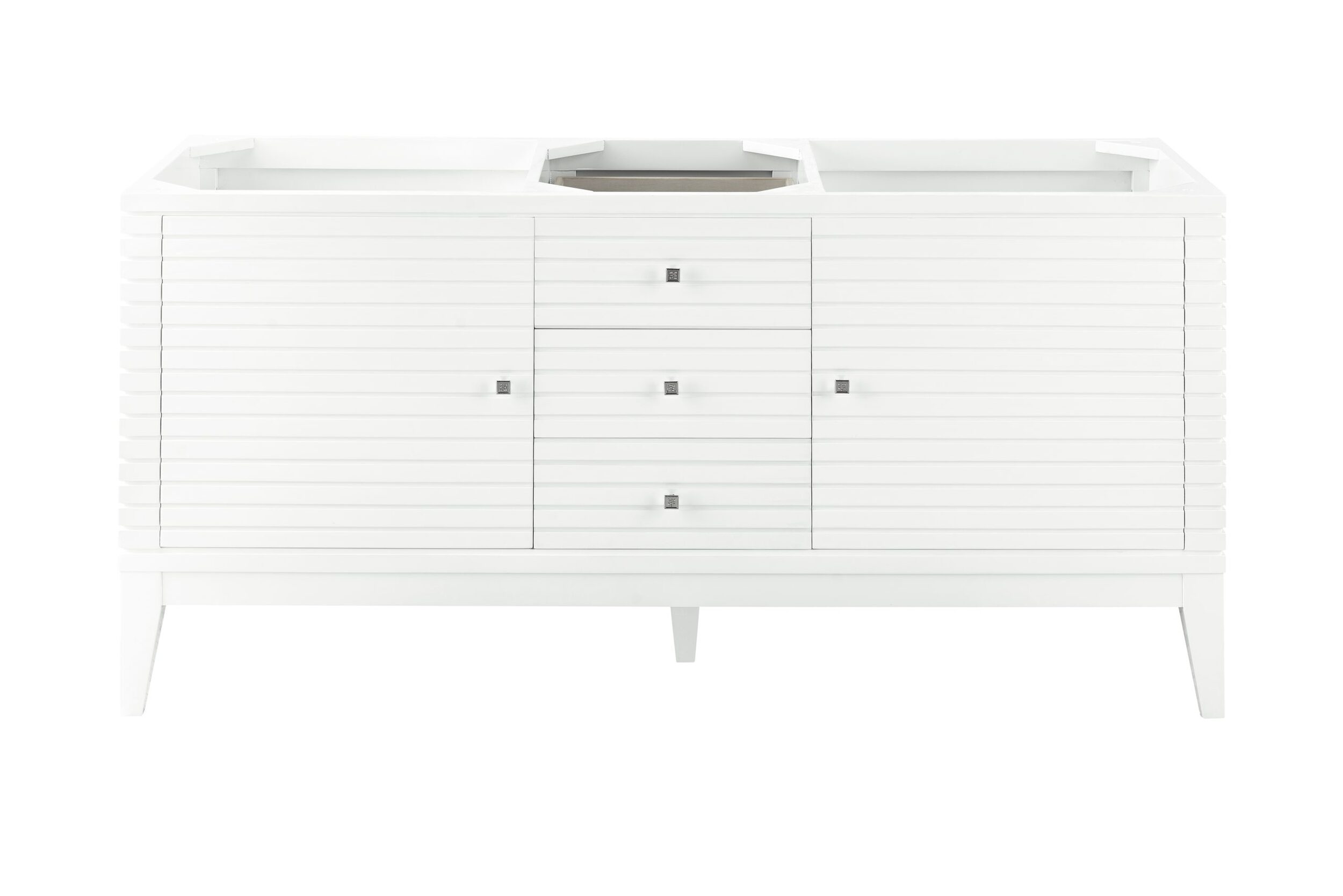 James Martin Vanities 210V59DGW Glossy White 210V59DGW Linear 59 Double Vanity - Glossy White
