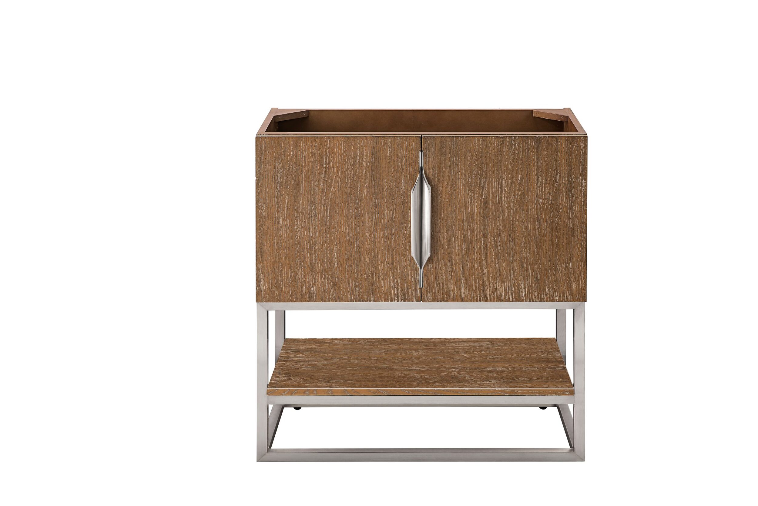 James Martin Vanities 883V315LOBN Latte Oak 883V315LOBN Columbia 31.5 Single Vanity Cabinet, Latte Oak, Brushed Nickel - Latte Oak