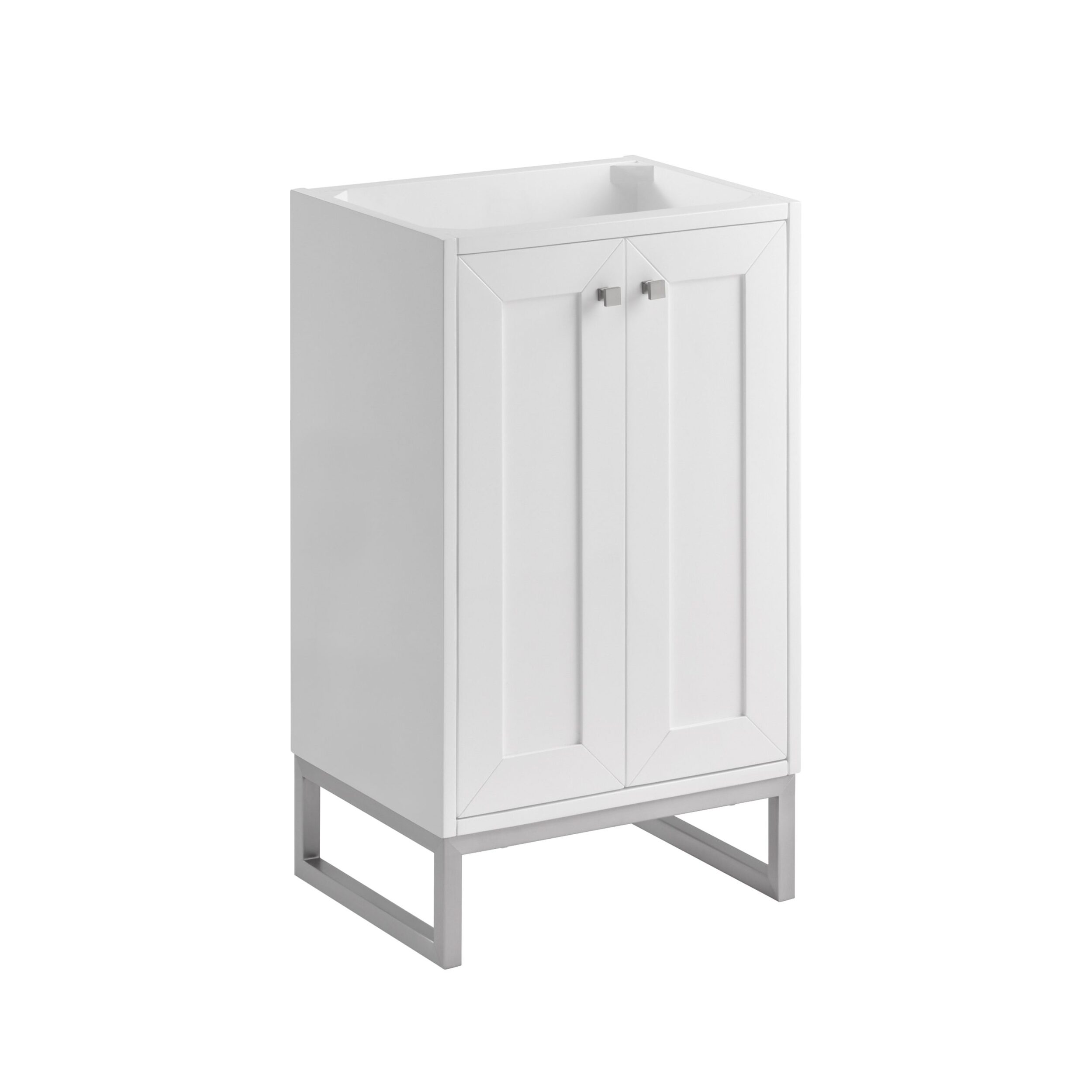 James Martin Vanities 533V20GWBNK Glossy White 533V20GWBNK Chianti 20 Single Cabinet, Glossy White, Brushed Nickel - Glossy White