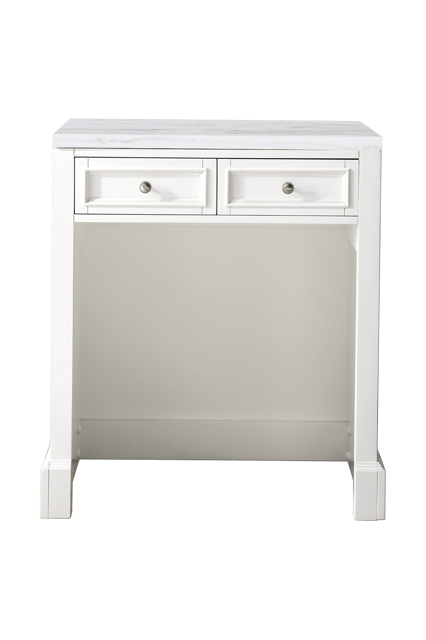 James Martin Vanities 825CU30BW3AF Bright White 825CU30BW3AF De Soto 30 Countertop Unit, Bright White W/ 3 Cm Arctic Fall Solid Surface Top - Bright White