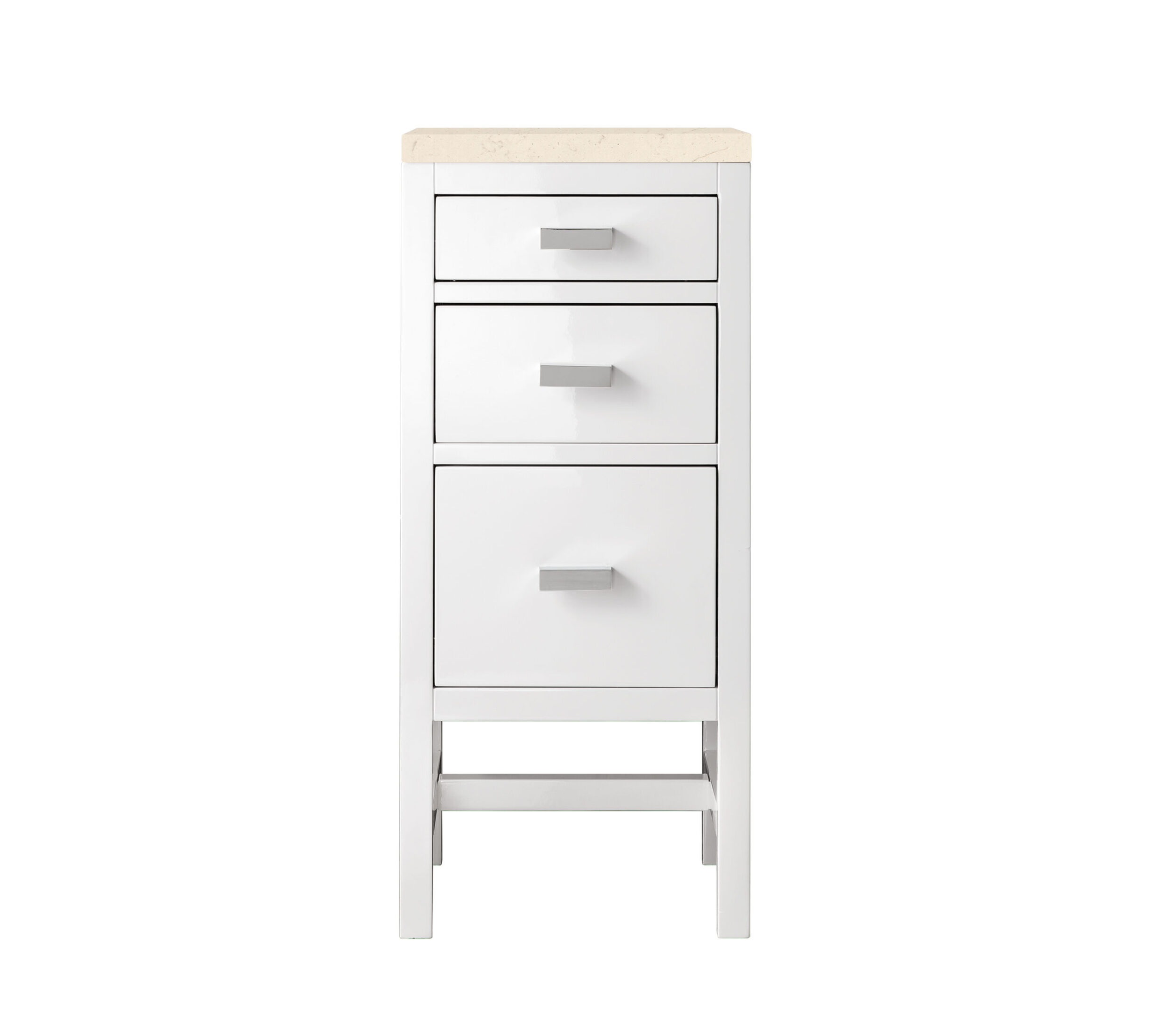 James Martin Vanities E444BC15GW3EMR Finish Unknown 12 E444BC15GW3EMR Addison 15 Base Cabinet, Glossy White W/ 3 Cm Eternal Marfil Top