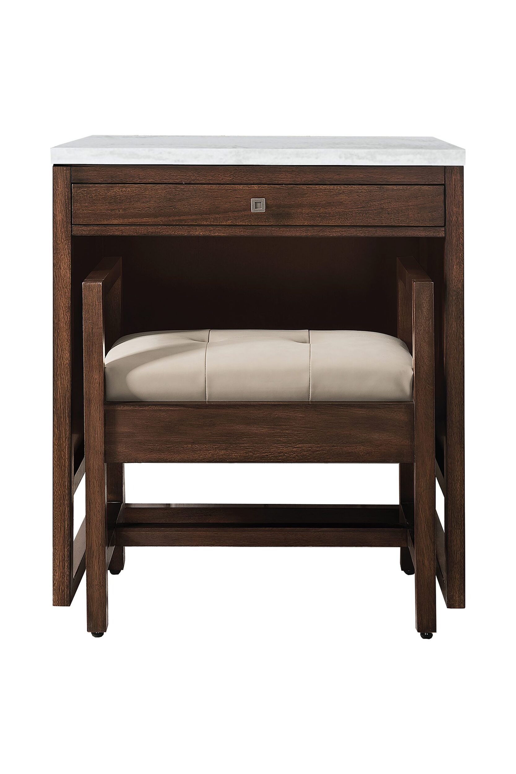 James Martin Vanities E645DU30MCA3AF Mid Century Acacia E645DU30MCA3AF Athens 30 Countertop Unit (makeup Counter), Mid Century Acacia W/ 3 Cm Arctic Fall Solid Surface Top - Mid Century Acacia