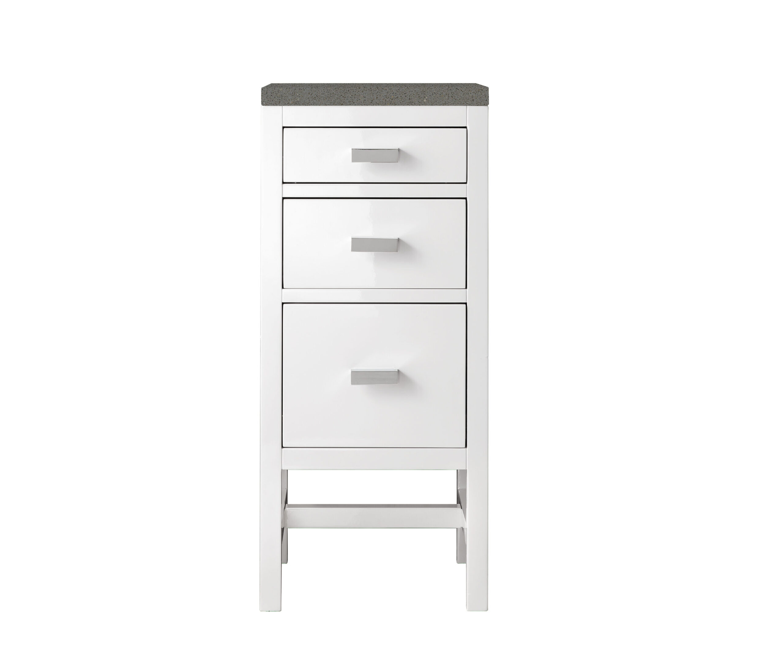 James Martin Vanities E444BC15GW3GEX Finish Unknown 10 E444BC15GW3GEX Addison 15 Base Cabinet, Glossy White W/ 3 Cm Grey Expo Silestone Top