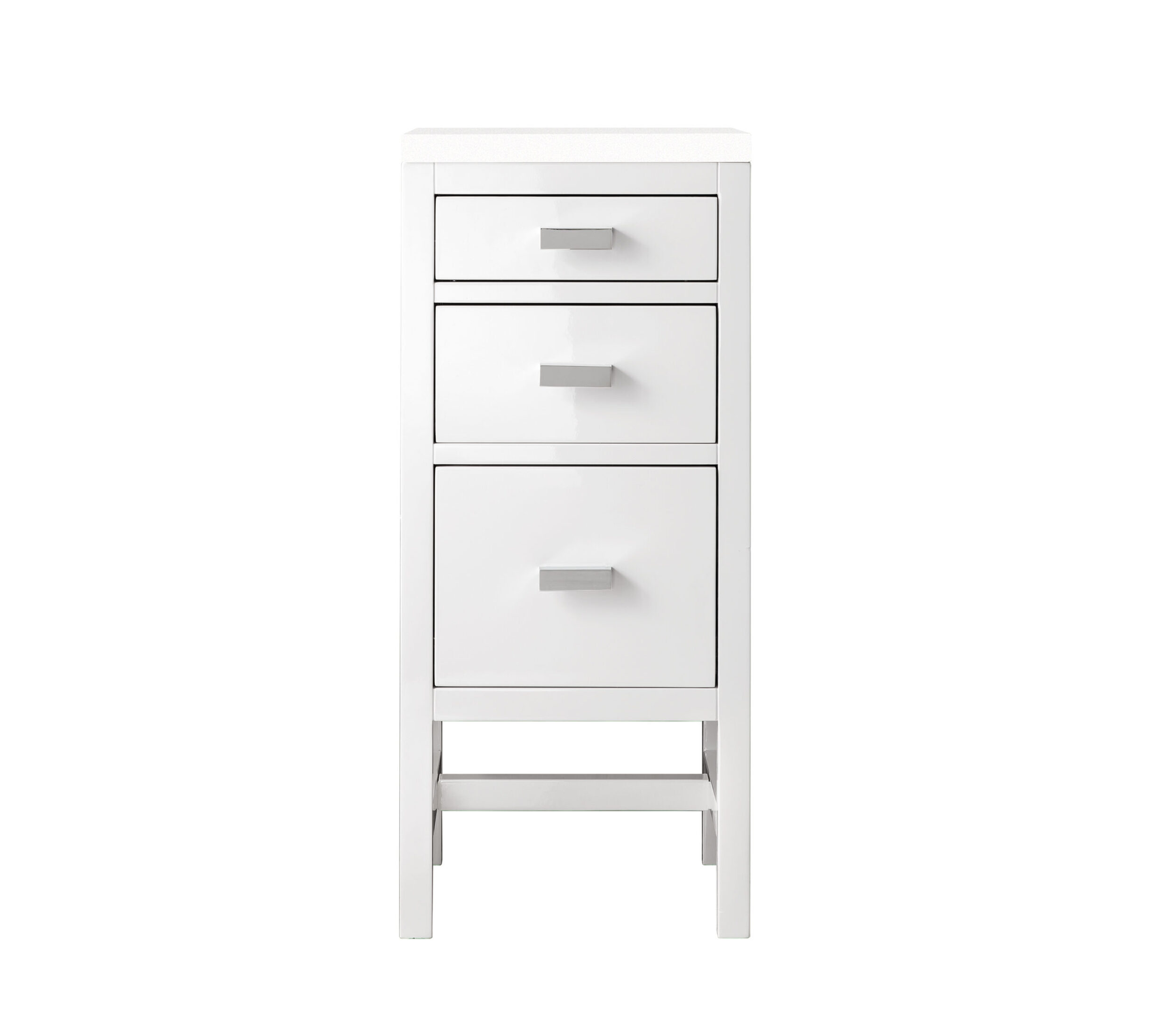 James Martin Vanities E444BC15GW3WZ Finish Unknown 9 E444BC15GW3WZ Addison 15 Base Cabinet, Glossy White W/ 3 Cm White Zeus Silestone Top