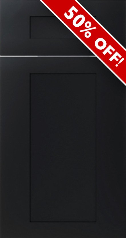 Imported Cabinetry Milano cabinet door in black color