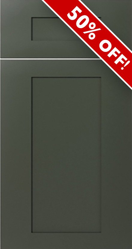 Imported cabinetry Milano cabinet door in green
