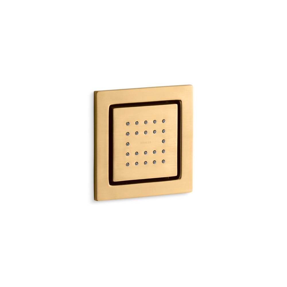 Kohler K80032MB Vibrant Brushed Moderne Brass K80032MB Watertile Square 22-nozzle Single-function Body Spray, 2.5 Gpm - Vibrant Brushed Moderne Brass