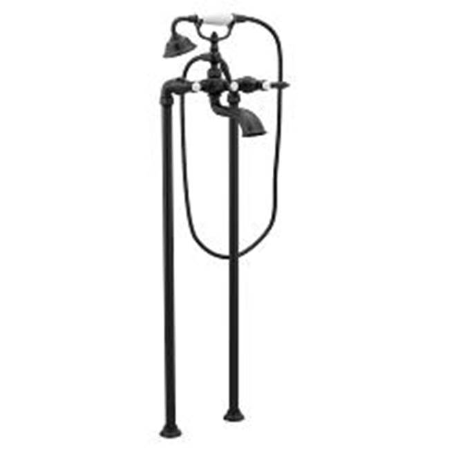 Moen S22110BL Matte Black S22110BL Weymouth 2h Wallmount Tub Filler - Matte Black