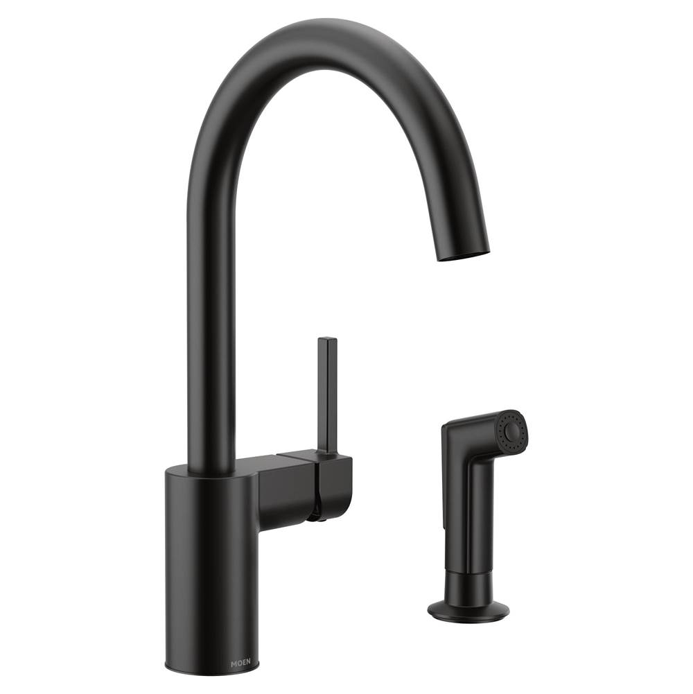 Moen 7165BL Matte Black 7165BL Align Kitchen With Spray - Matte Black