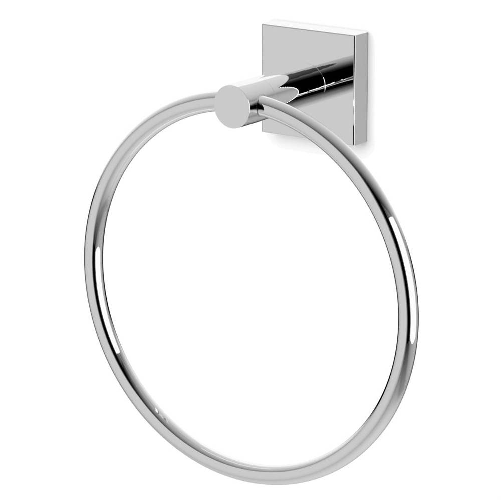Artos TA545CH Chrome TA545CH Trova Square Towel Ring - Chrome