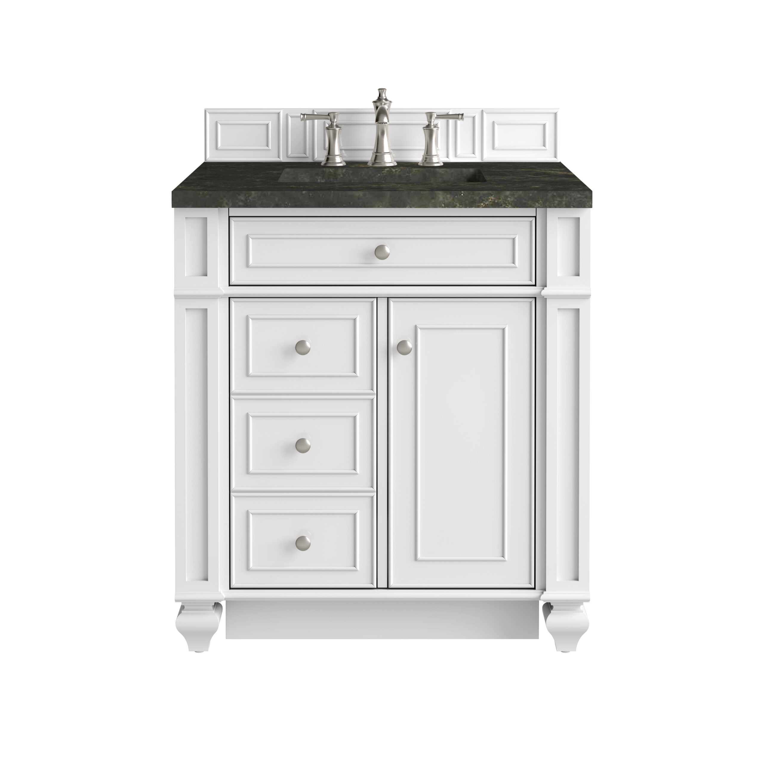 James Martin Vanities 157V30BW3PHT Bright White 157V30BW3PHT Bristol 30 Single Vanity, Bright White, W/ 3 Cm Phantome Eclos To - Bright White