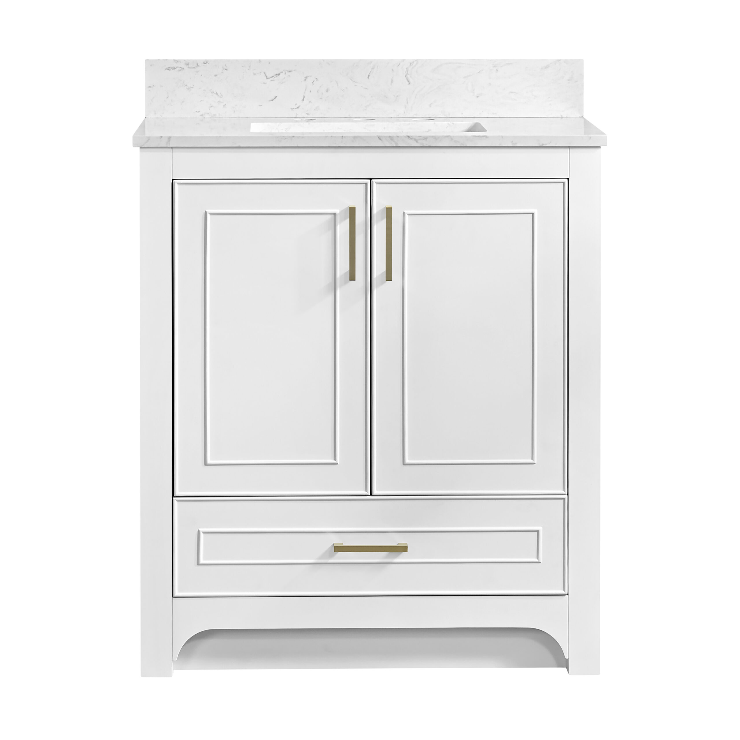 James Martin Vanities N241V30BW Bright White N241V30BW Lucerne 30 Single Vanity Cabine - Bright White