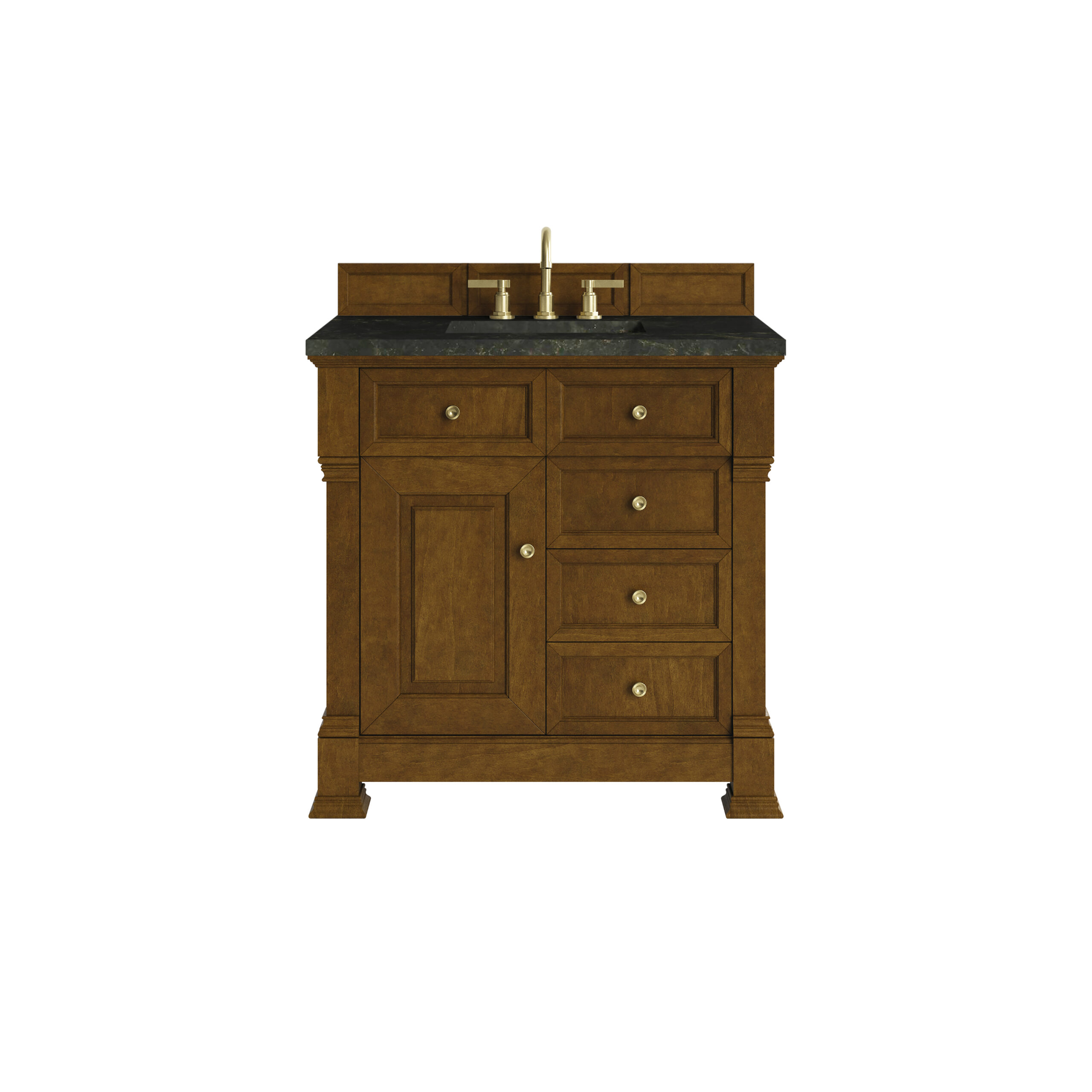 James Martin Vanities 547V36HNO3PHT Honey Oak 547V36HNO3PHT Brookfield 36 Single Vanity, Honey Oak, W/ 3 Cm Phantome Eclos To - Honey Oak