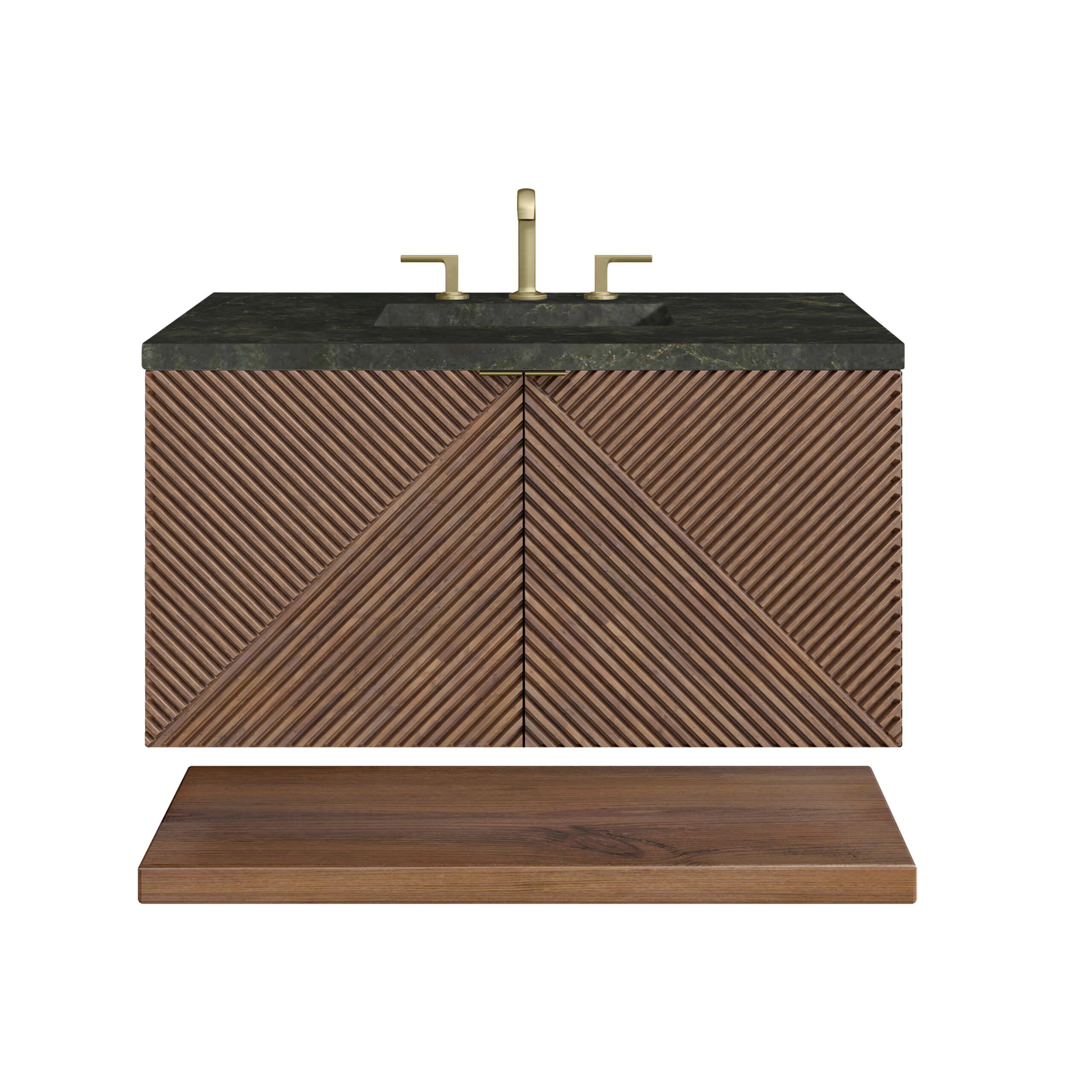 James Martin Vanities D200V36CSN3PHT Chestnut D200V36CSN3PHT Marcello 36 Single Vanity, Chestnut, W/ 3 Cm Phantome Eclos To - Chestnut