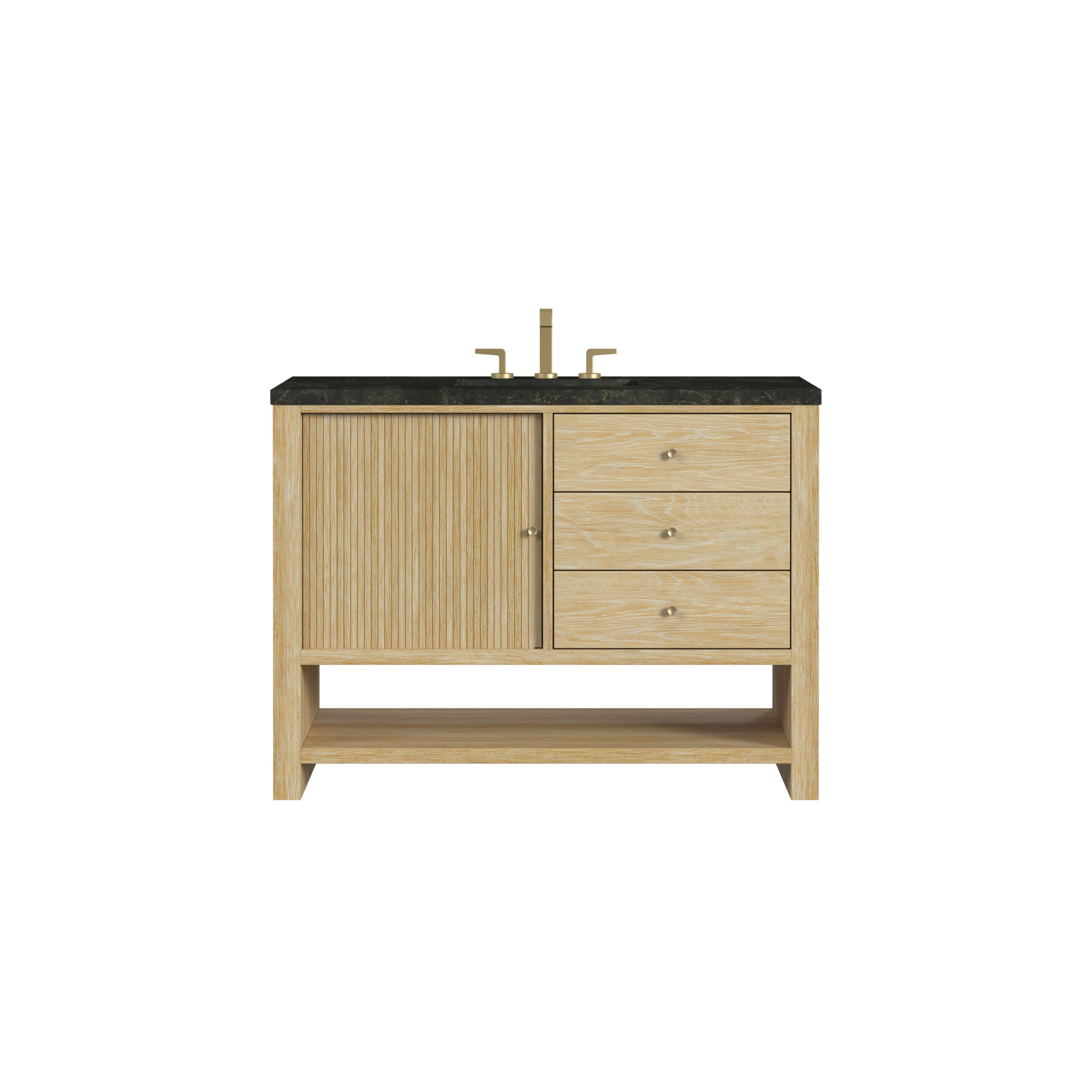 James Martin Vanities D404V48SWO3PHT Sunwashed Oak D404V48SWO3PHT Marigot 48 Single Vanity, Sunwashed Oak, W/ 3 Cm Phantome Eclos To - Sunwashed Oak