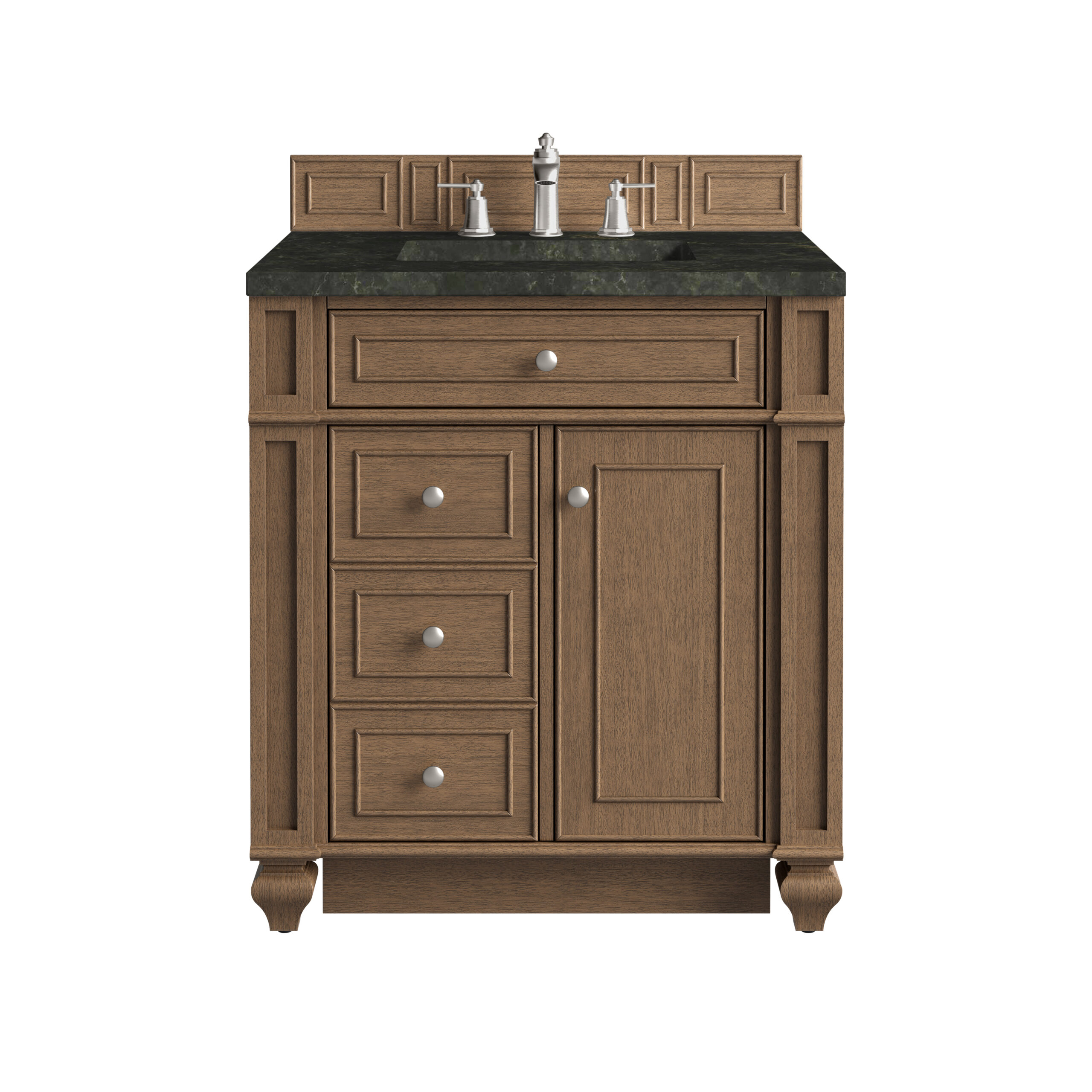 James Martin Vanities 157V30SBR3PHT Saddle Brown 157V30SBR3PHT Bristol 30 Single Vanity, Saddle Brown, W/ 3 Cm Phantome Eclos To - Saddle Brown