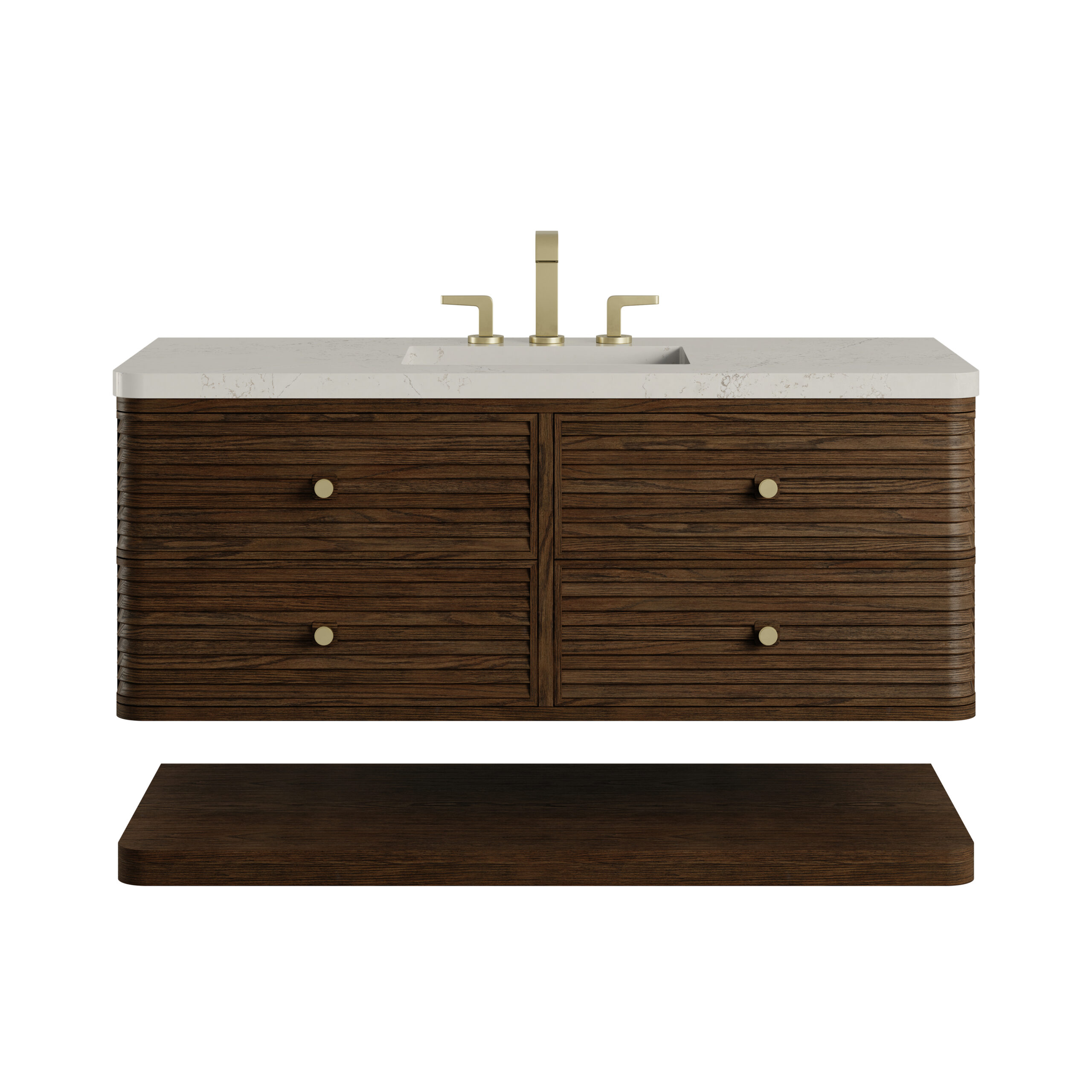 James Martin Vanities D640V48SBLFSFR Sable D640V48SBLFSFR Allamari 48 Single Vanity, Sable W/ 3 Cm Siberian Silestone Top W/freepower Wireless Charge - Sable