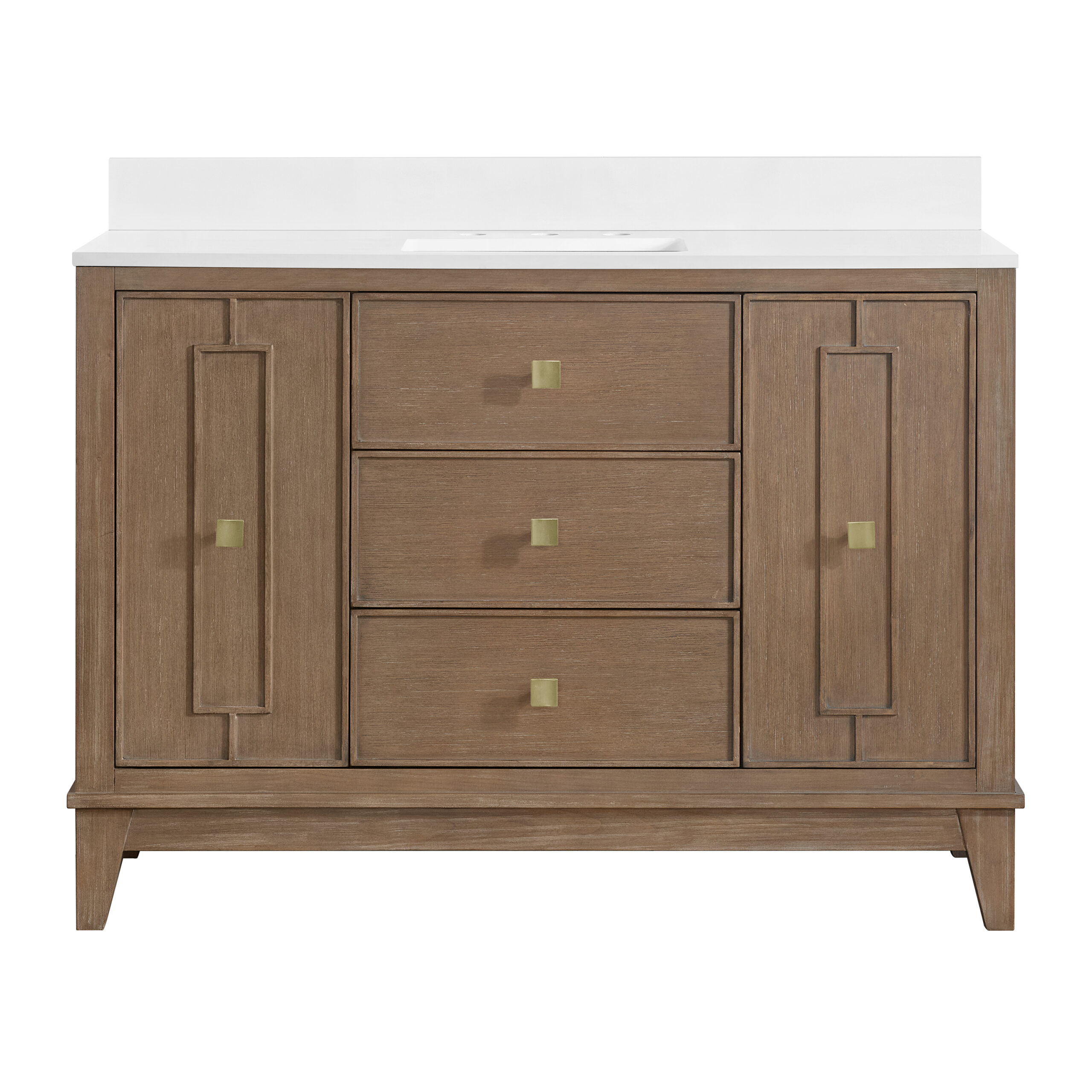 James Martin Vanities N253V48WLD Walnut Drift N253V48WLD Kinsale 48 Single Vanity Cabine - Walnut Drift